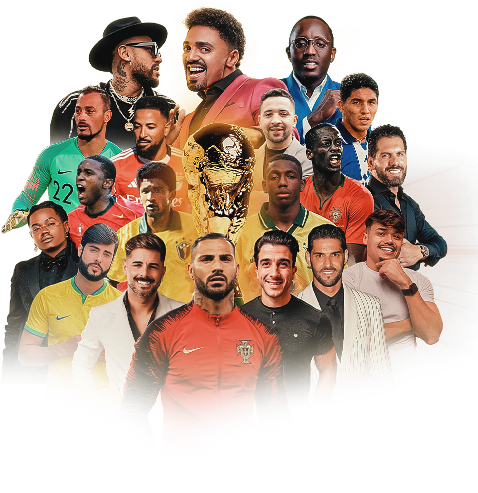 Estrelas do evento Futebol é Arte Londres