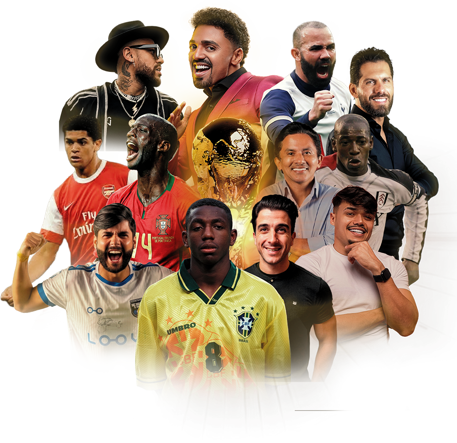 Estrelas do evento Futebol é Arte Londres